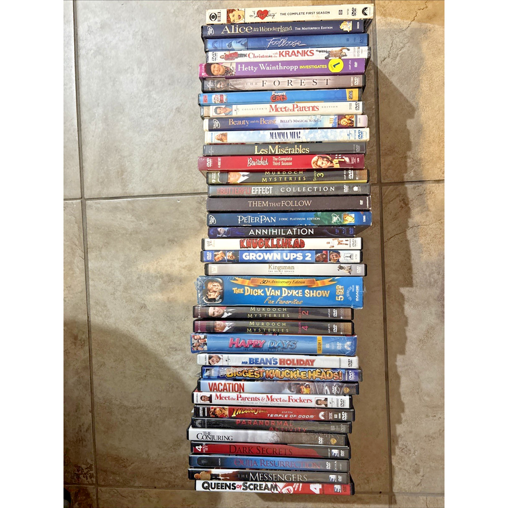 Mixed DVD Lot 35 Movies And TV Show Sets, Comedy, Mystery, Thriller, Disney